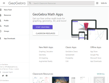 Tablet Screenshot of geogebra.org